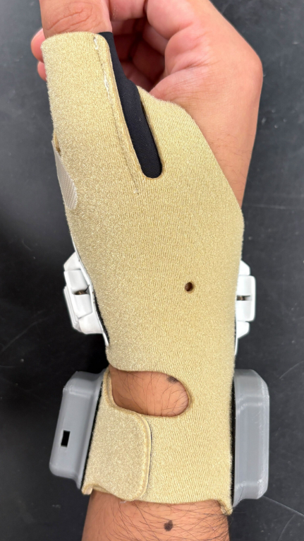 Hand form factor, thumb view